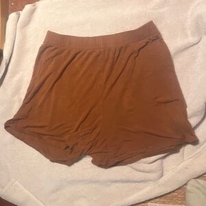 Skims sleeping shorts. 
Jersey and soft